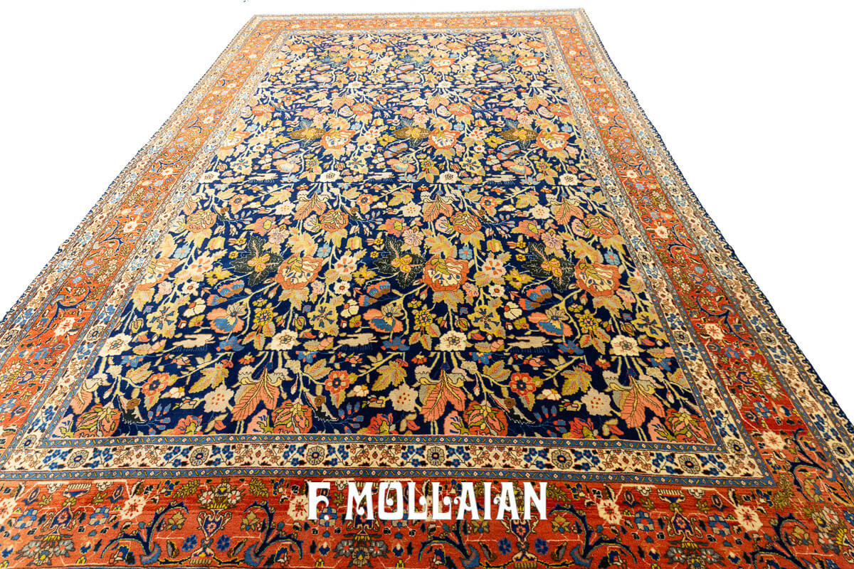 Antique Tabriz Rug Blue Tone n°:517997